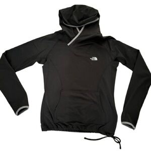 The North Face Black Hoodie with Gray Trim